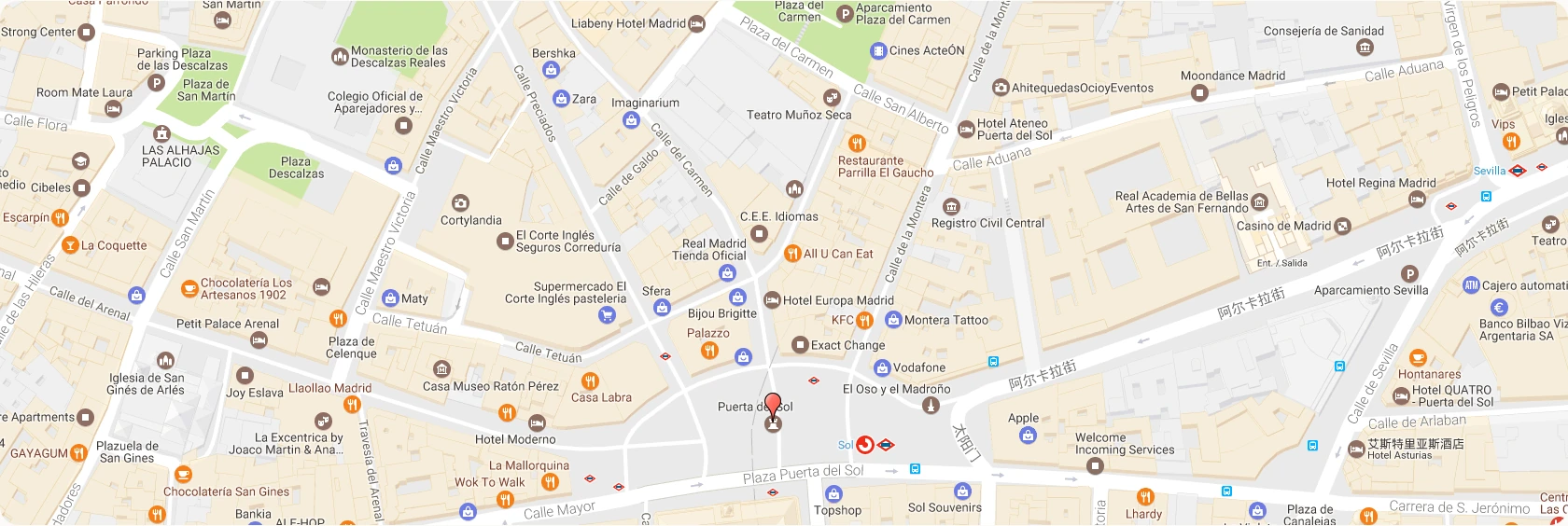 Map showing the office location